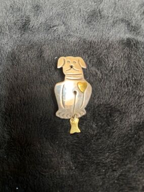 Sterling silver Doggie & bone Brooch